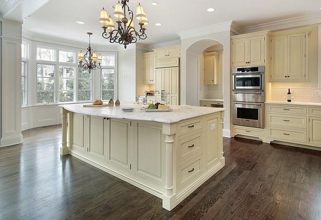 bright and airy dining room with laminate floors in Aspinwall, PA